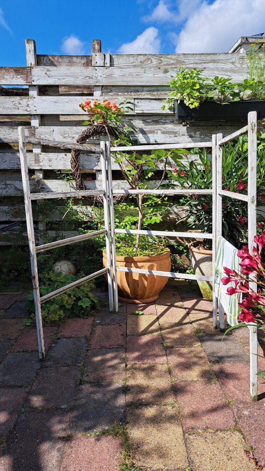 Vintage houten wasrek - inklapbaar, Ophalen of Verzenden, Gebruikt