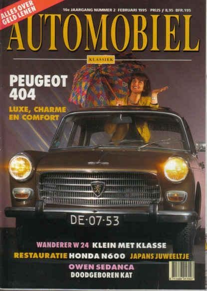 Automobiel 2 1995 : Peugeot 404 - Honda N600 - Wanderer W24, Ophalen of Verzenden, Gelezen, Algemeen