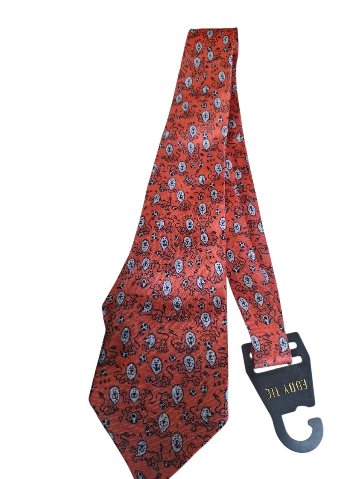 Nieuwe Eddy Tie stropdas met leeuwenprint - Oranje, Eddy Tie, Nieuw, Oranje, Ophalen of Verzenden