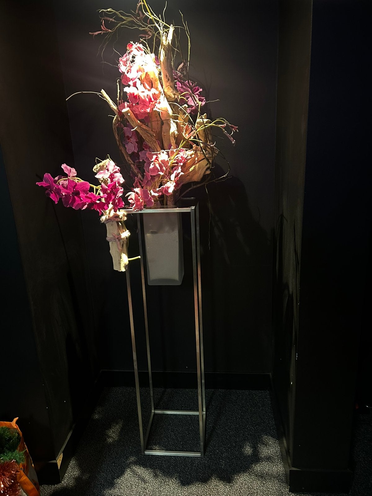 Grote kunstplant met paarse orchideeën, 1.80m hoog, Ophalen, Kunstplant, Zo goed als nieuw, Kunststof