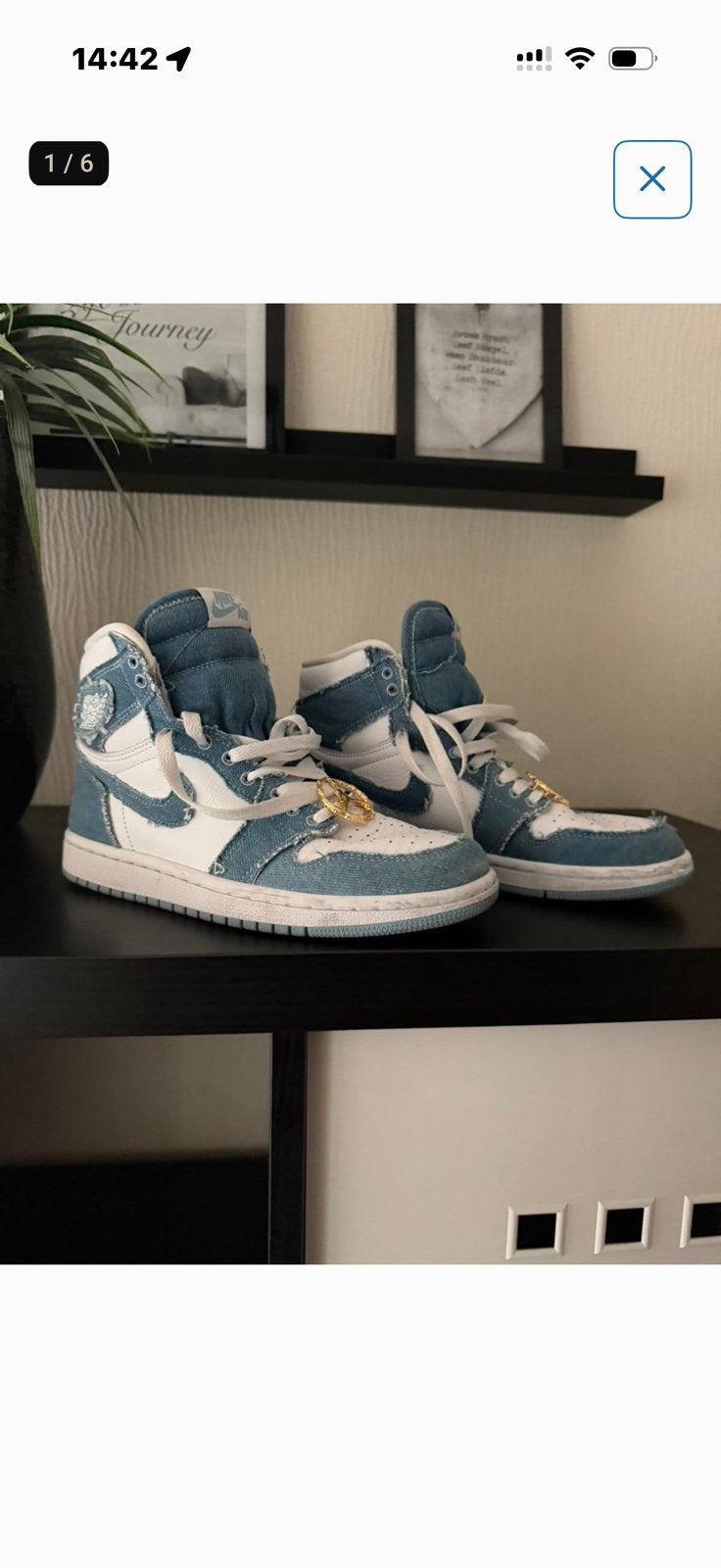 Nike air jordan 1 high  OG denim 38, Kleding | Heren, Schoenen, Verzenden, Zo goed als nieuw, Overige kleuren