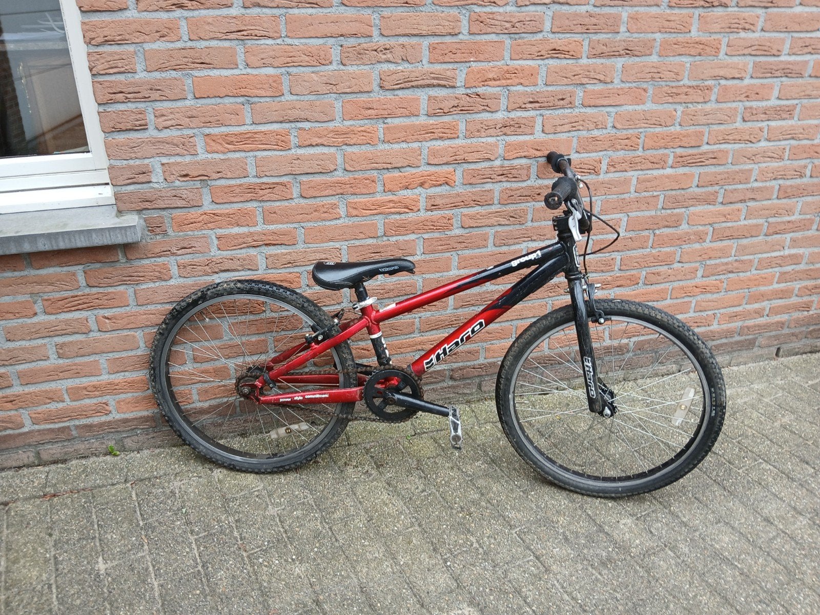 Haro BMX Fiets - Rood/Zwart, 24 inch of meer, Gebruikt, Staal, Velgrem