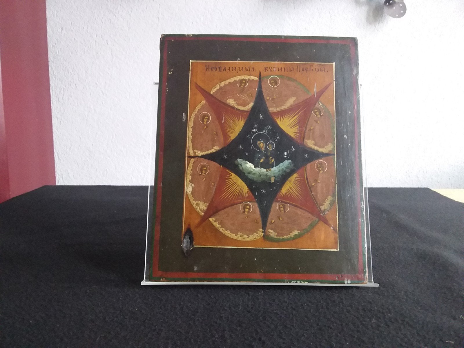 icoon moeder Gods van het onbrandbaar braambos, Antiek en Kunst, Antiek | Religie, Ophalen of Verzenden