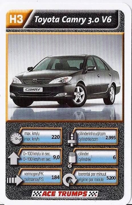 Kw2060Autokaartje Toyota Camry 3,0 56, Ophalen of Verzenden, Zo goed als nieuw, Auto's