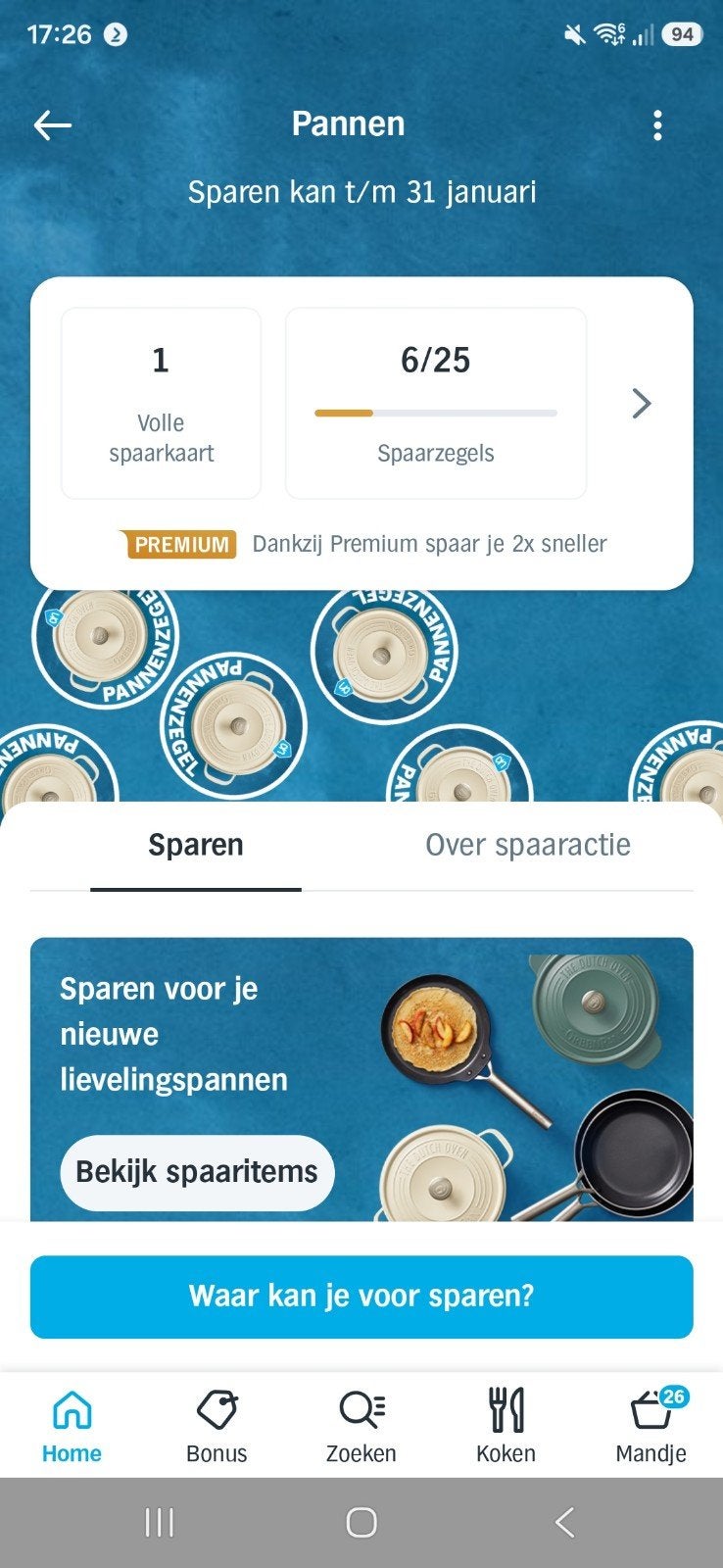 1 digitale volle spaarkaart pannen, Ophalen of Verzenden, Winkel, Super of Benzinepomp, Volle spaarkaart