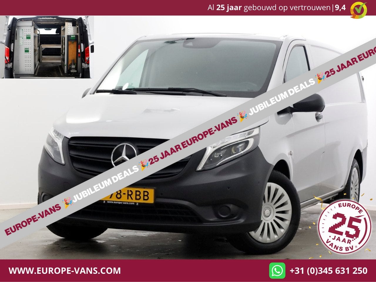 Mercedes-Benz Vito 114 CDI Lang 9G Automaat LED/Inrichting/N, Auto's, Automaat, Gebruikt, Euro 6, 4 cilinders