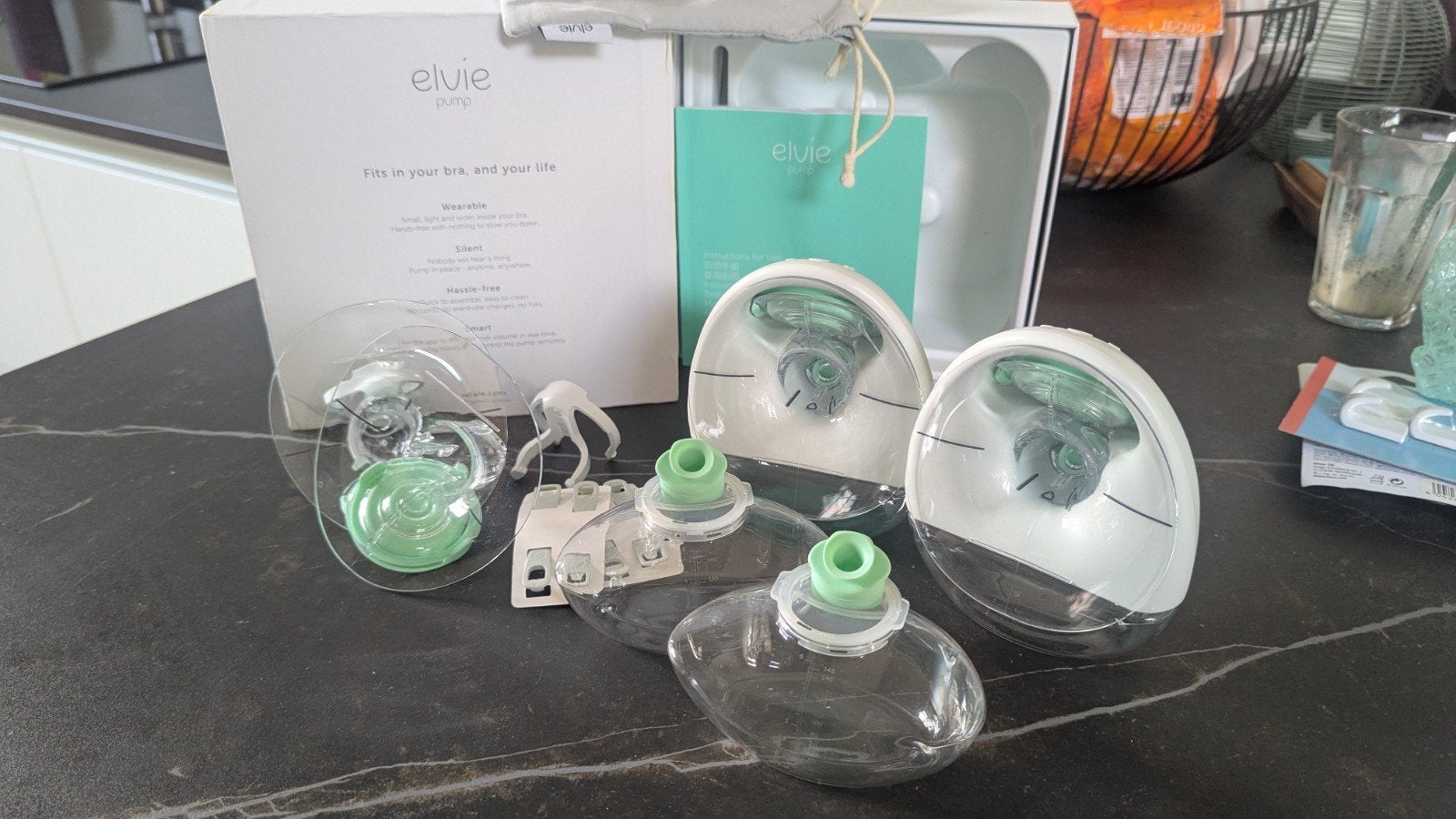 Elvie Pump dubbele draadloze borstkolf, Kinderen en Baby's, Borstkolf, Ophalen of Verzenden, Zo goed als nieuw, Elvie