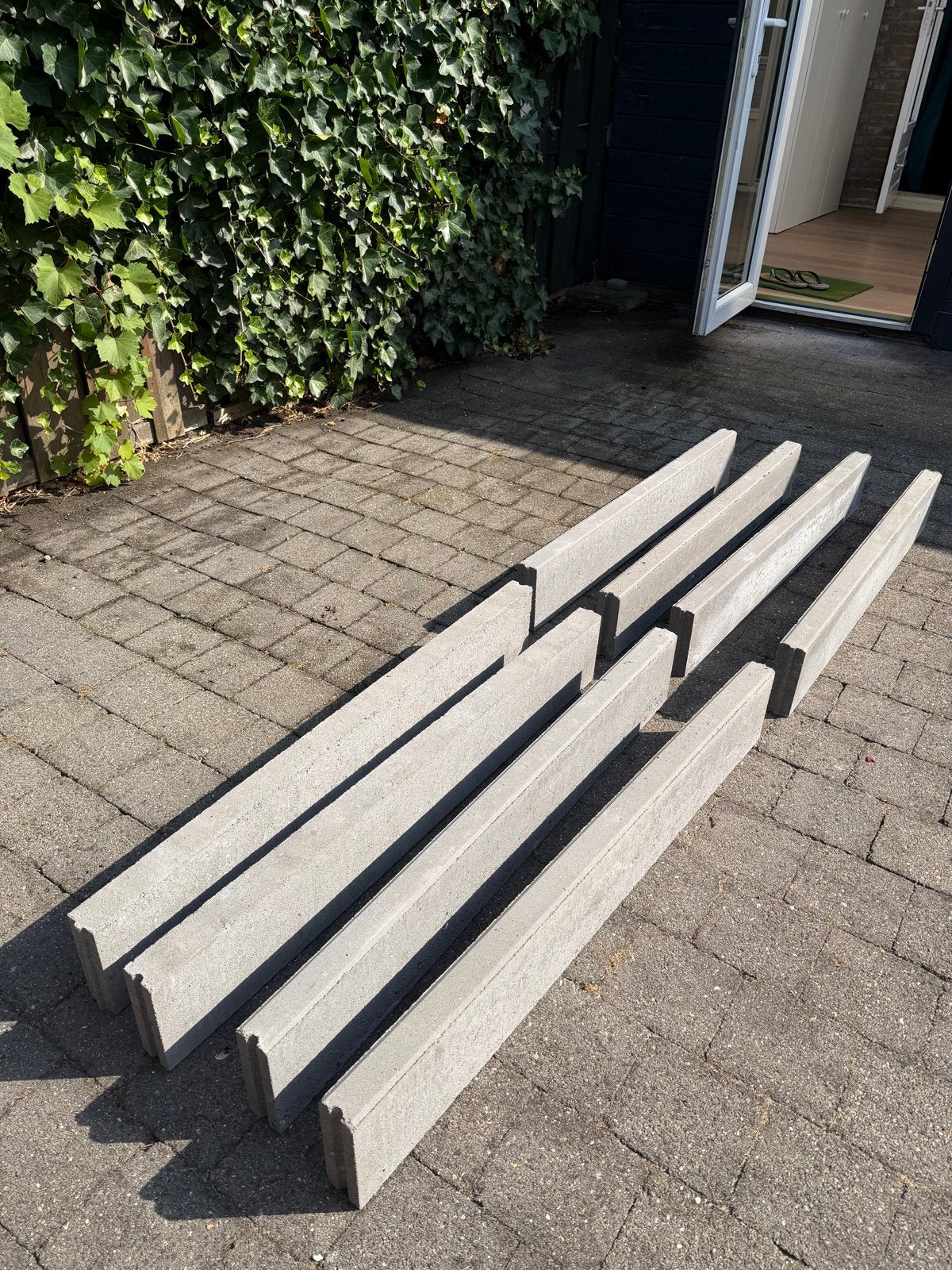 Betonnen borderranden voor tuin of oprit, Ophalen, Gebruikt, 100 tot 200 cm, Border
