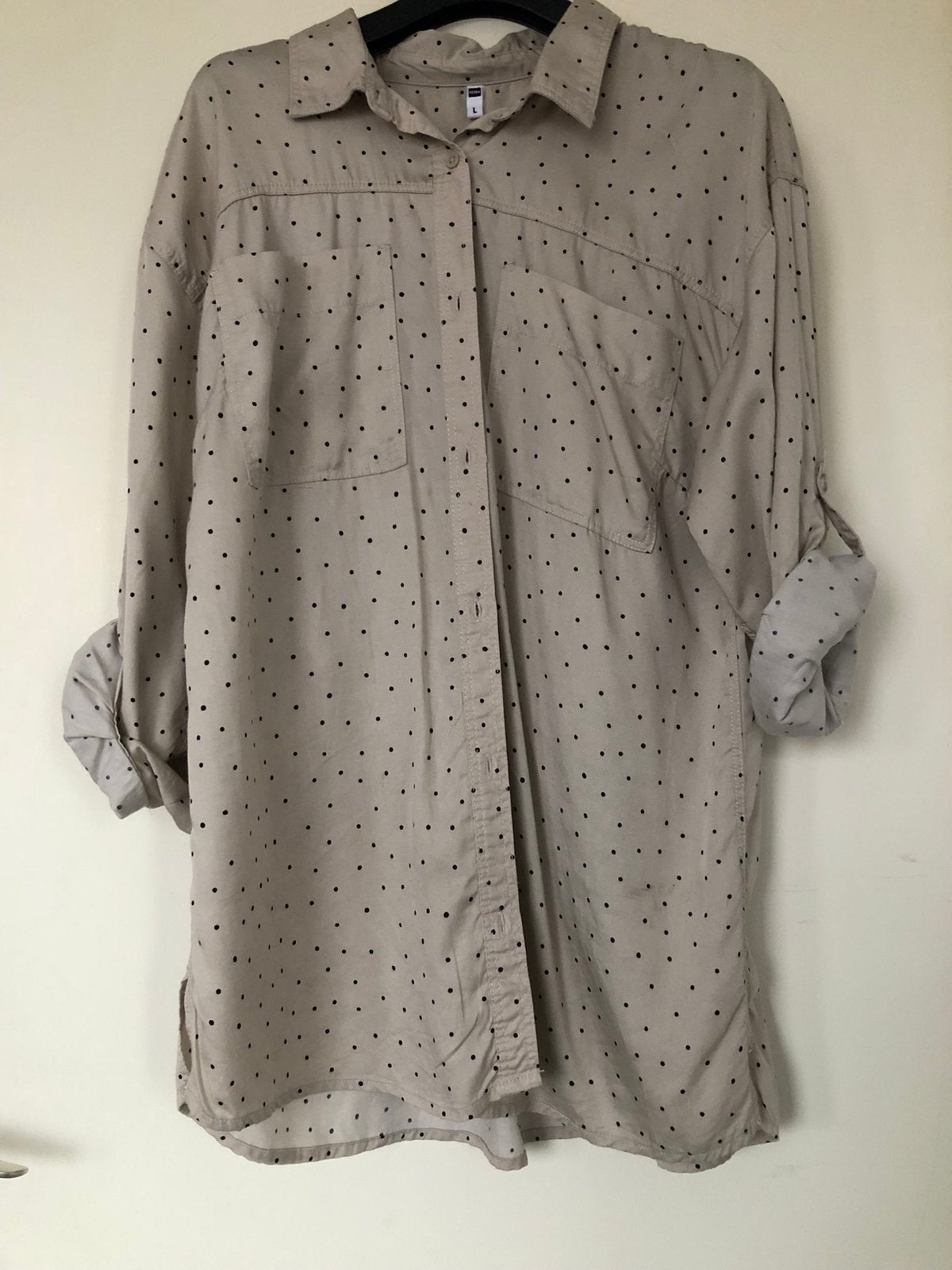 Blouse Hema, Ophalen, Zo goed als nieuw, Maat 42/44 (L), Beige