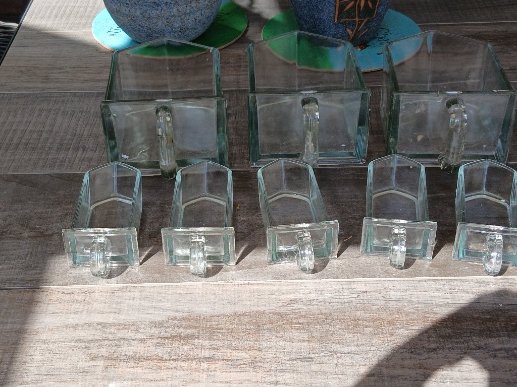 Vintage Glazen Laden voor grutterskast, Ophalen of Verzenden