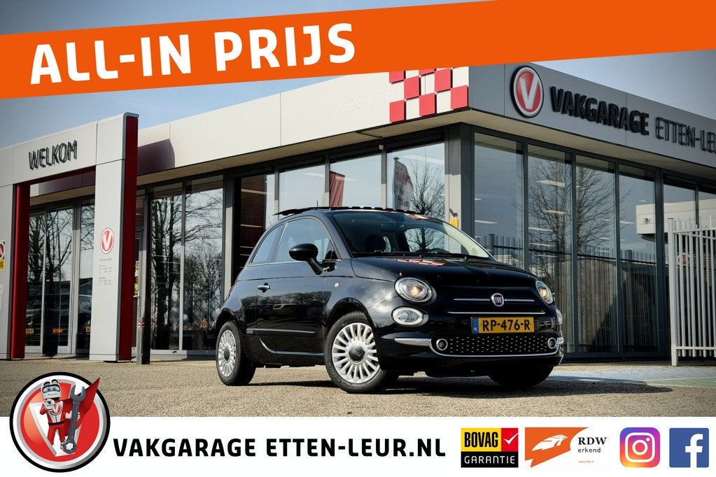 Fiat 500 0.9 TwinAir T Lounge (bj 2017), Auto's, Fiat, Bedrijf, Te koop, ABS, Airbags, Airconditioning, Alarm, Bluetooth, Centrale vergrendeling