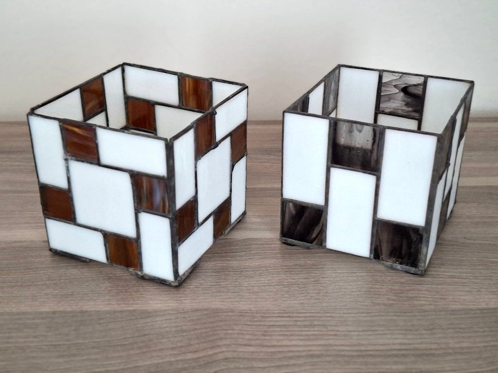 WINDLICHT TIFFANY MONDRIAAN, Art deco, Meerkleurig, Nieuw, Ophalen of Verzenden
