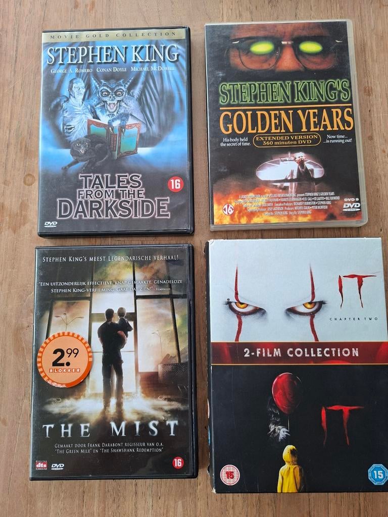 4x Stephen King DVD Collectie: Horror & Thriller Films, Vanaf 16 jaar, Ophalen of Verzenden, Gebruikt, Boxset