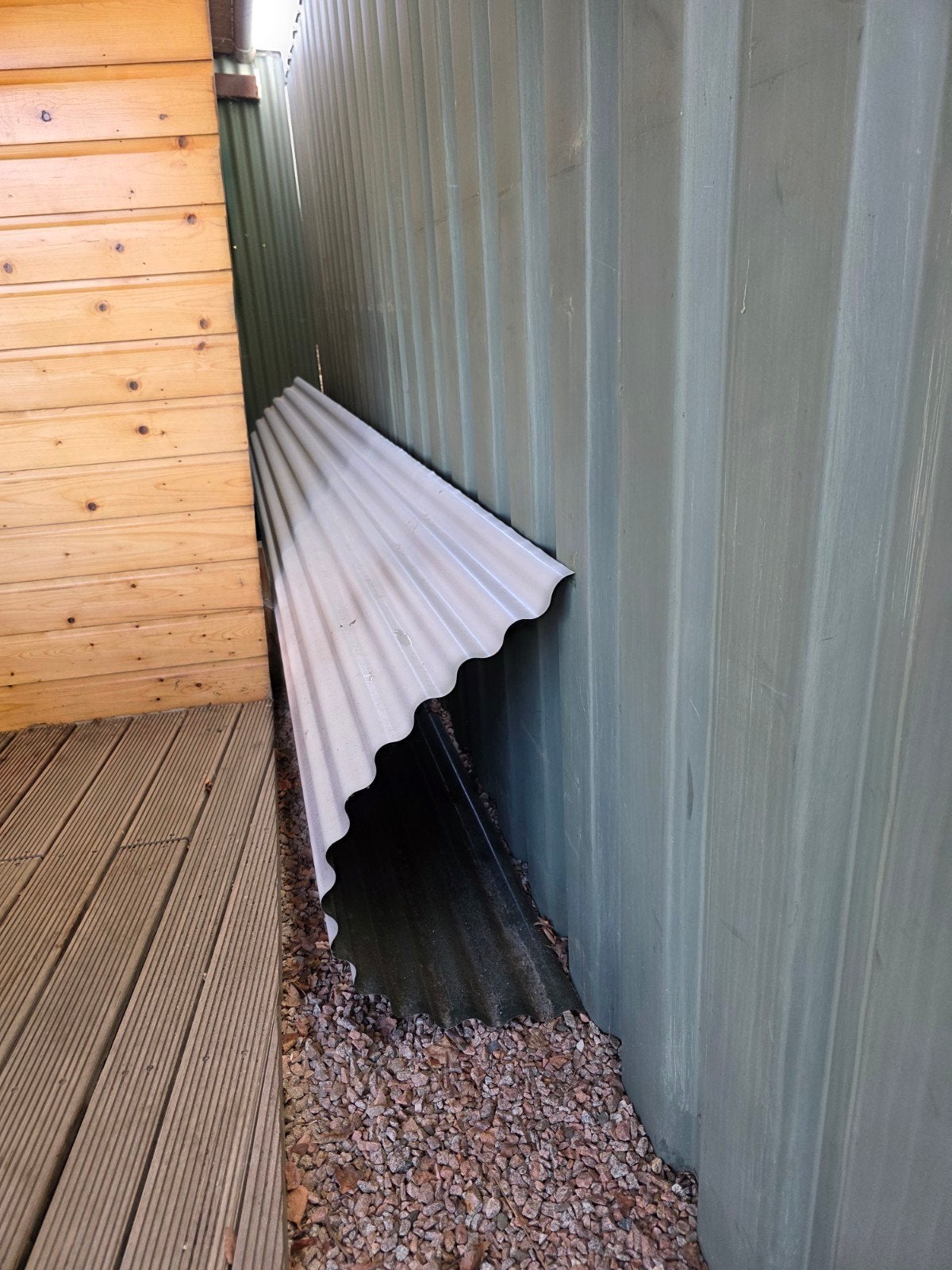 Gratis: Golfplaat / metalen dakplaat voor carport, Ophalen, Grijs, Metaal, Golfplaat