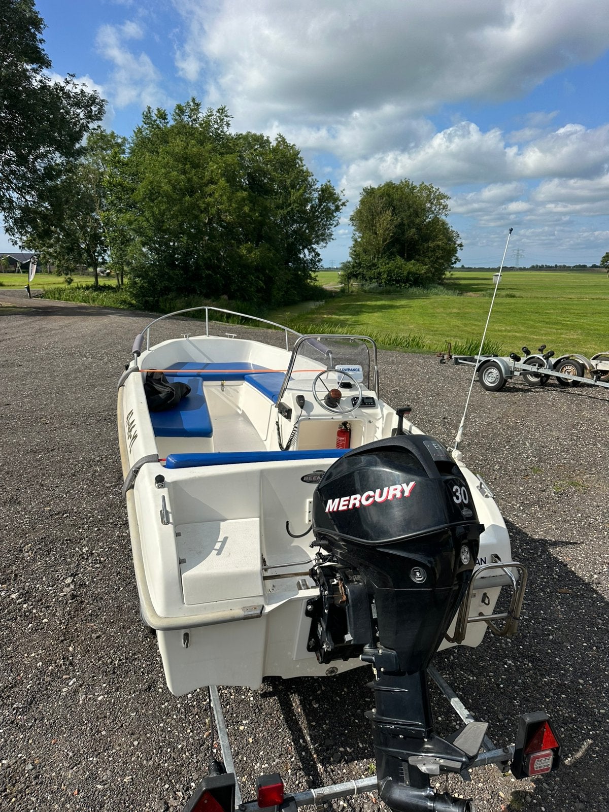 Topcraft 440 Millenium 2006, Mercury F30efi , Pega, lowrance, Ophalen, Consoleboot, Topcraft, Elektrisch