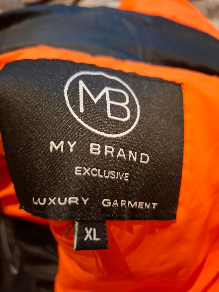 My Brand Exclusieve Bodywarmer Zwart/Oranje Maat XL, Kleding | Heren, Bodywarmers, Verzenden, Zwart, Maat 56/58 (XL), Gedragen