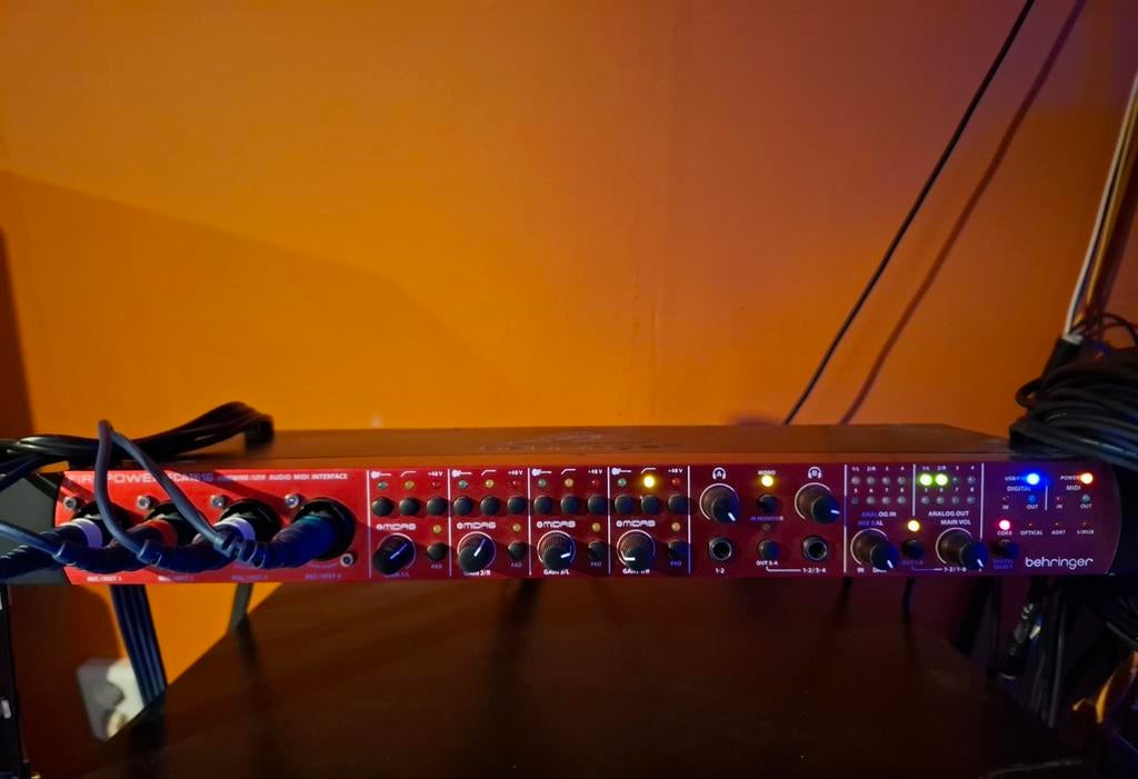 Behringer FCA1616 USB Audio Interface - 8 In/Out met MIDI, Ophalen of Verzenden, Zo goed als nieuw
