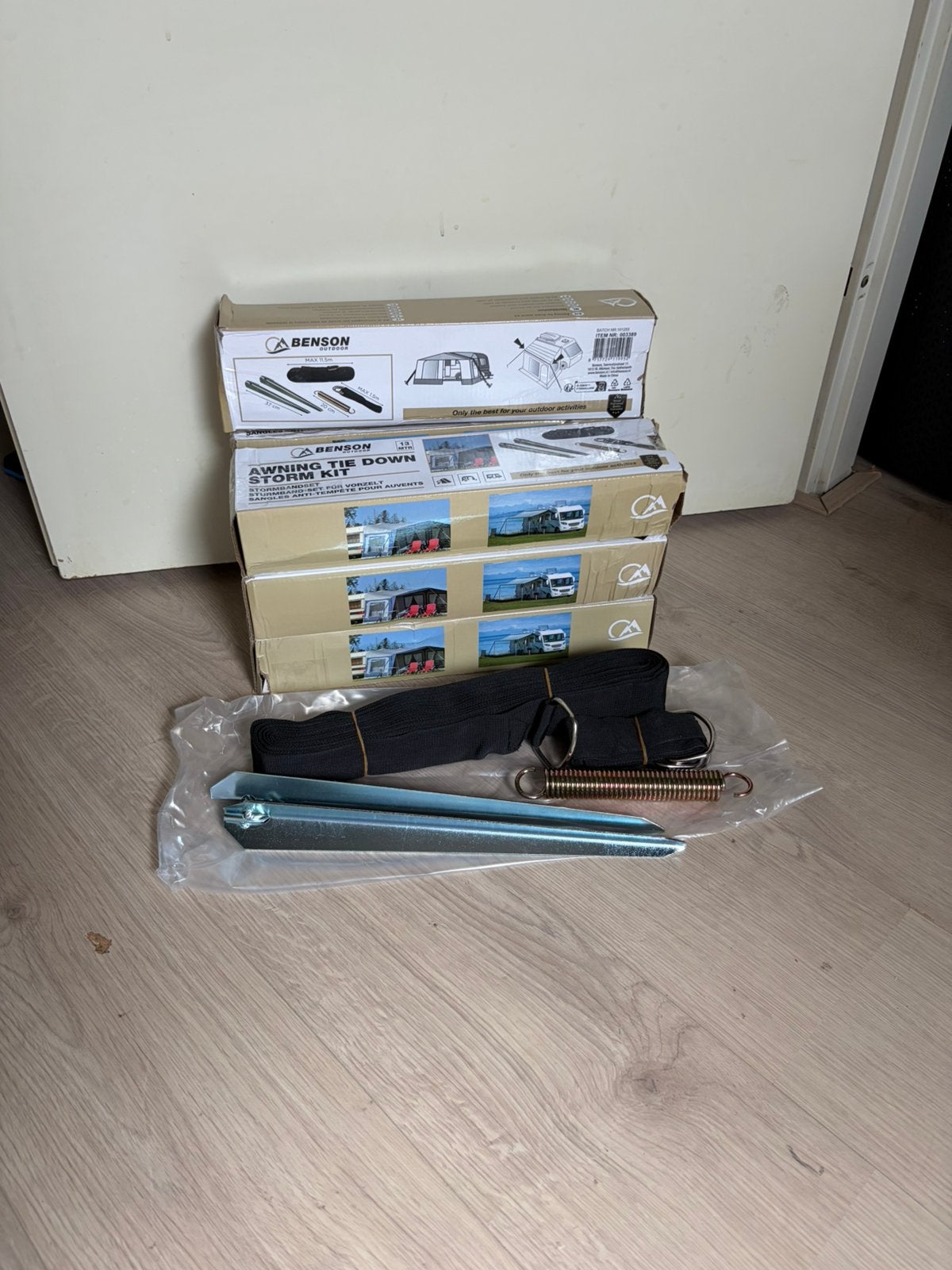 Benson Outdoor Stormbandset 13 meter voor voortent/luifel, Caravans en Kamperen, Kampeeraccessoires, Ophalen of Verzenden, Nieuw