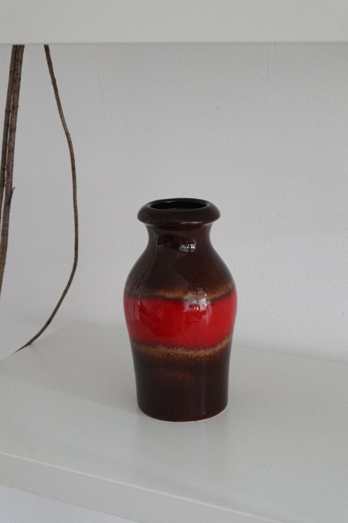 Vintage West-Germany vaasje / Retro Fat Lava deens design 60, Huis en Inrichting, Woonaccessoires | Vazen, Ophalen of Verzenden