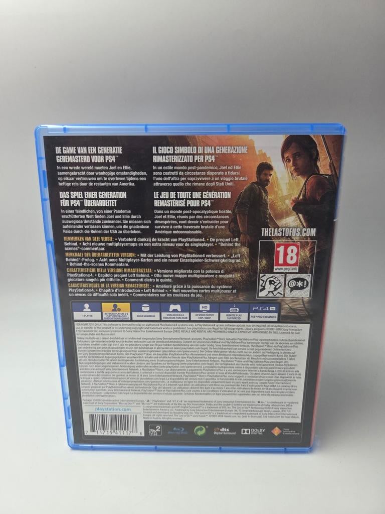 The Last of Us Remastered PS4 PlayStation Hits, Spelcomputers en Games, Avontuur en Actie, Online, Vanaf 18 jaar, Ophalen of Verzenden