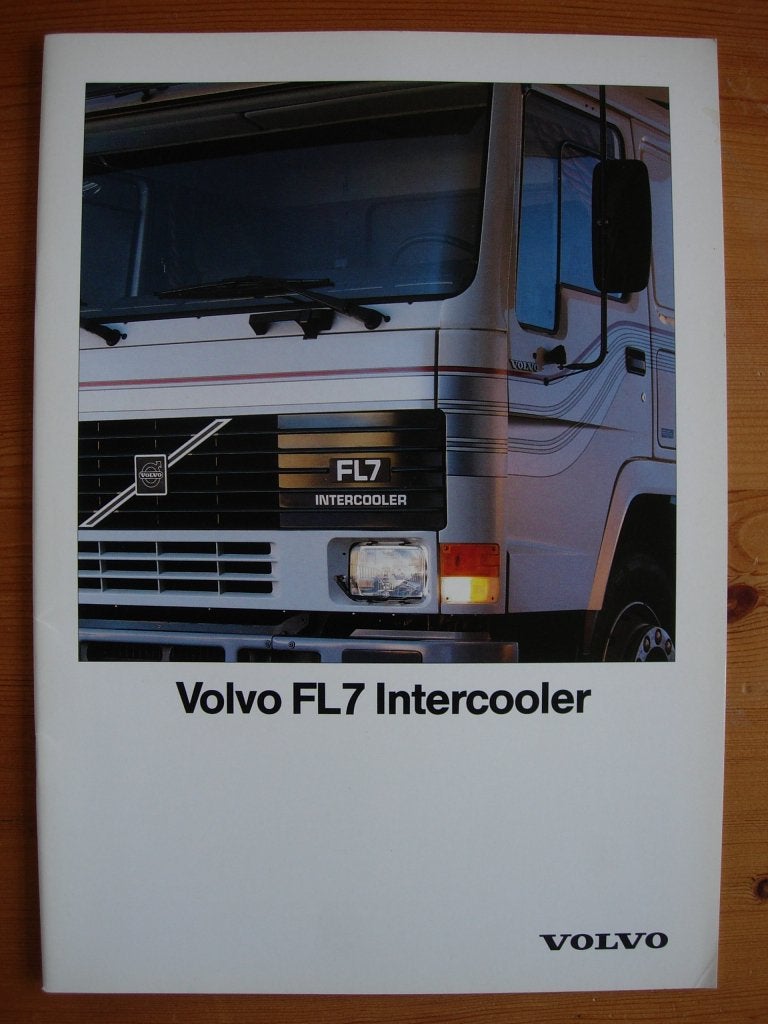 Volvo FL7 Brochure 1990 FL 7 Intercooler, Volvo, Zo goed als nieuw, Volvo, Ophalen of Verzenden