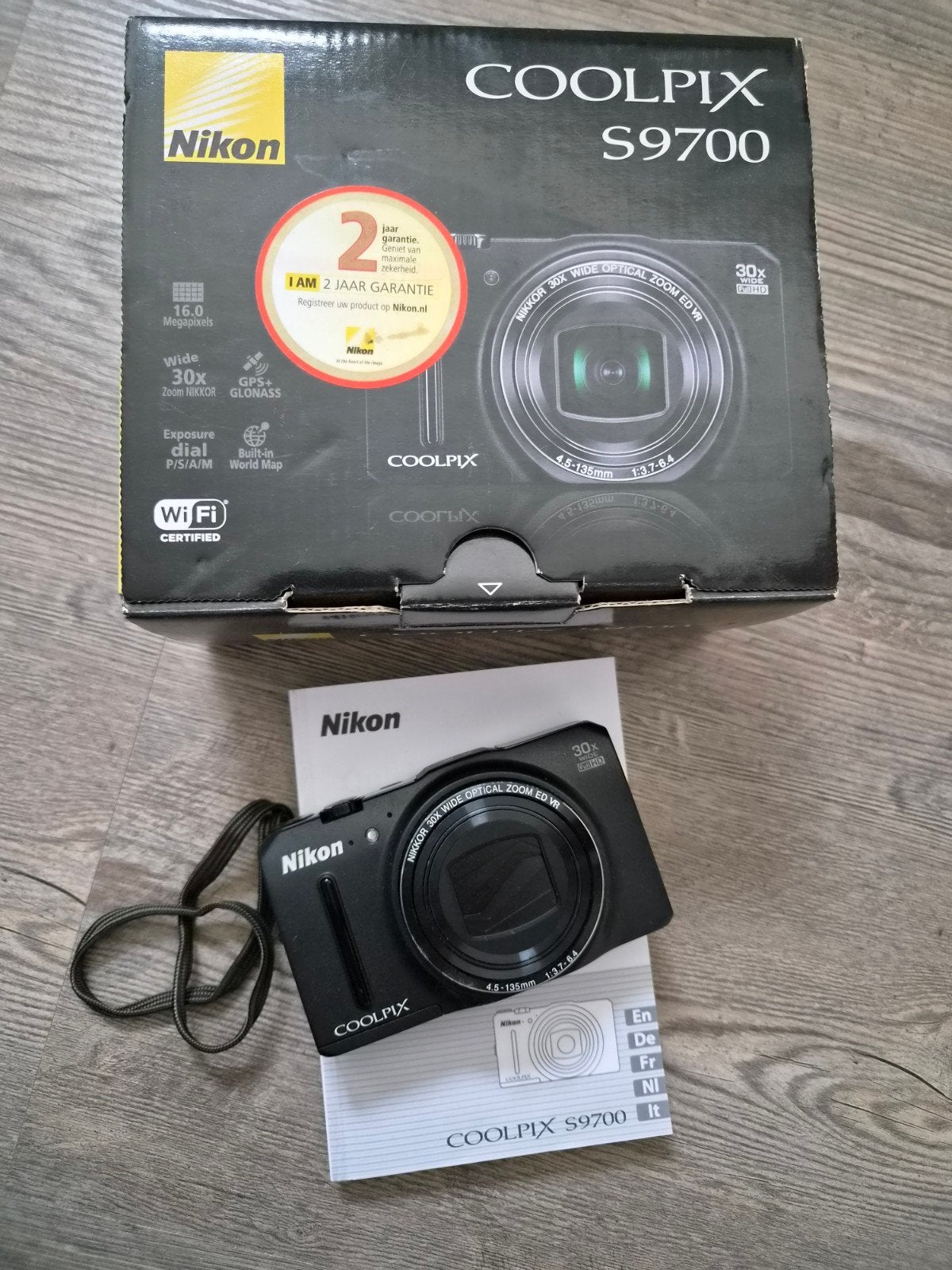 Nikon Coolpix S9700 Compactcamera - Werkende Conditie, Ophalen of Verzenden, Compactcamera, GPS, Nikon