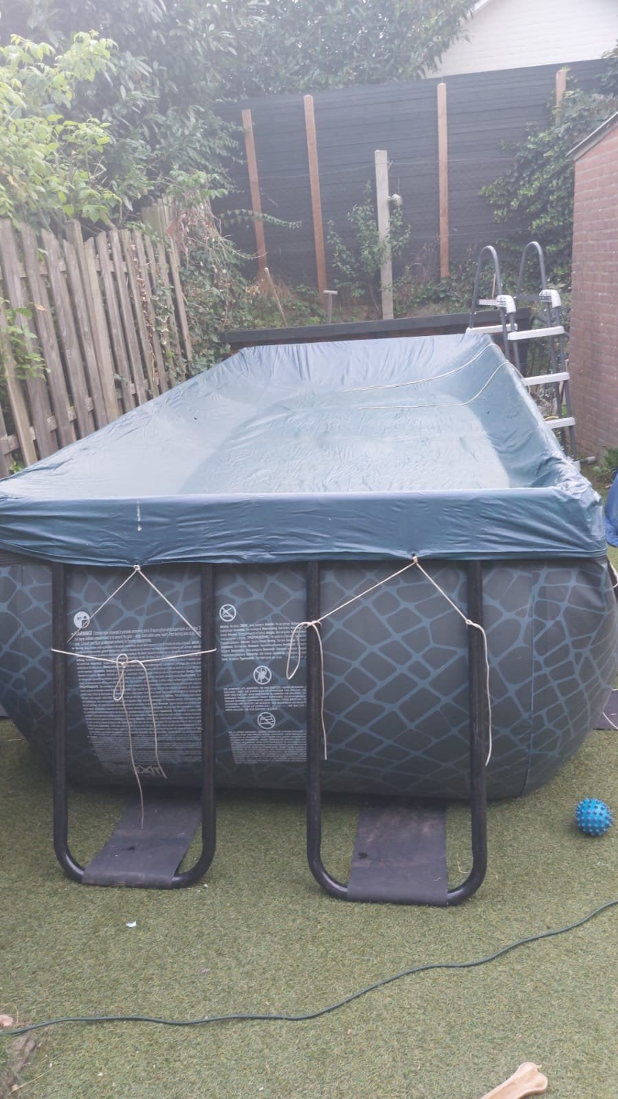 Opzetzwembad met afdekzeil, Tuin en Terras, Zwembaden, 80 tot 120 cm, 300 cm of meer, Ophalen of Verzenden, Zo goed als nieuw