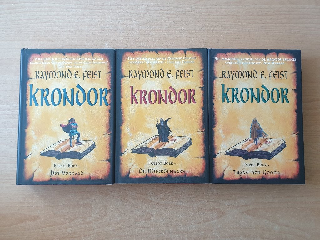 Raymond E. Feist - 3x Krondor (HC + omslag), Verzenden, Gelezen, Raymond E. Feist