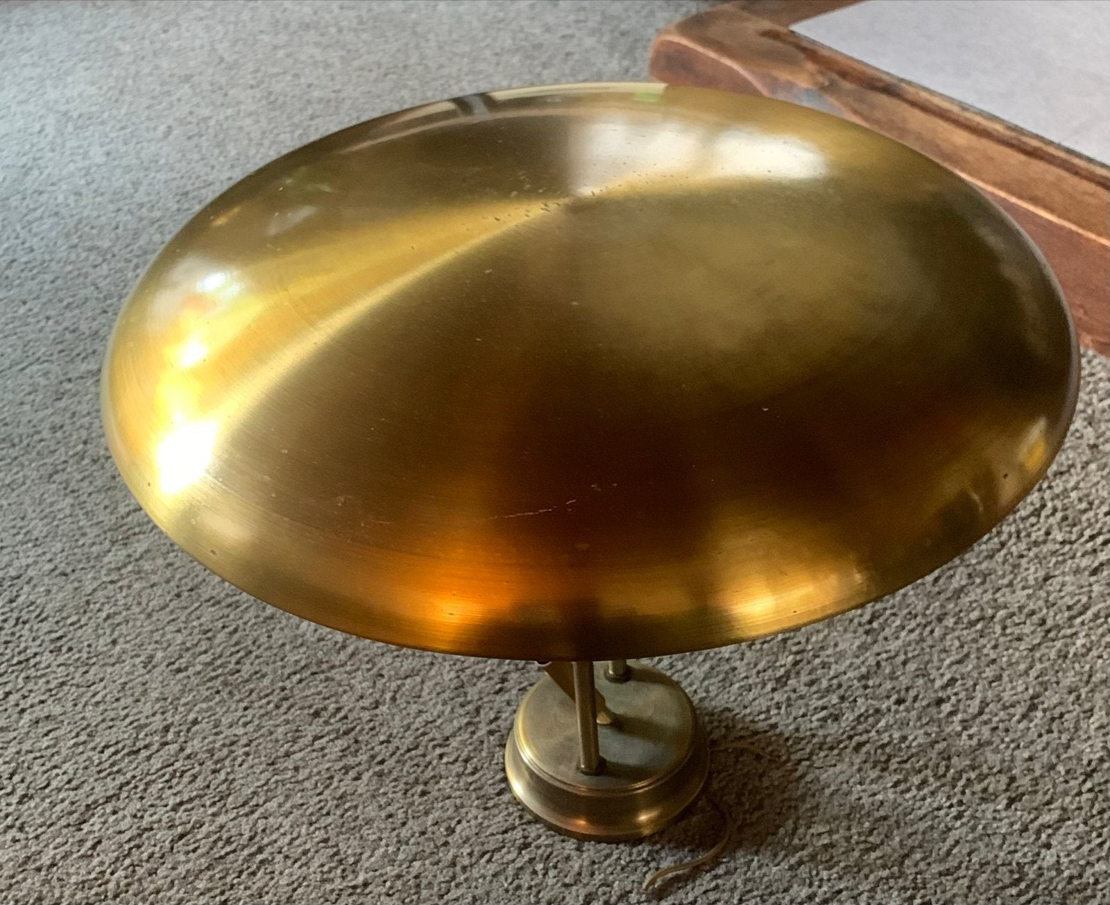 Vintage messing hanglamp - Mushroom design, Ophalen of Verzenden