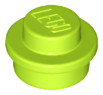 100x LEGO 4183133 - 4073 - Lime Plate, Round 1 x 1, Gebruikt, Overige thema's, Lego, Ophalen of Verzenden