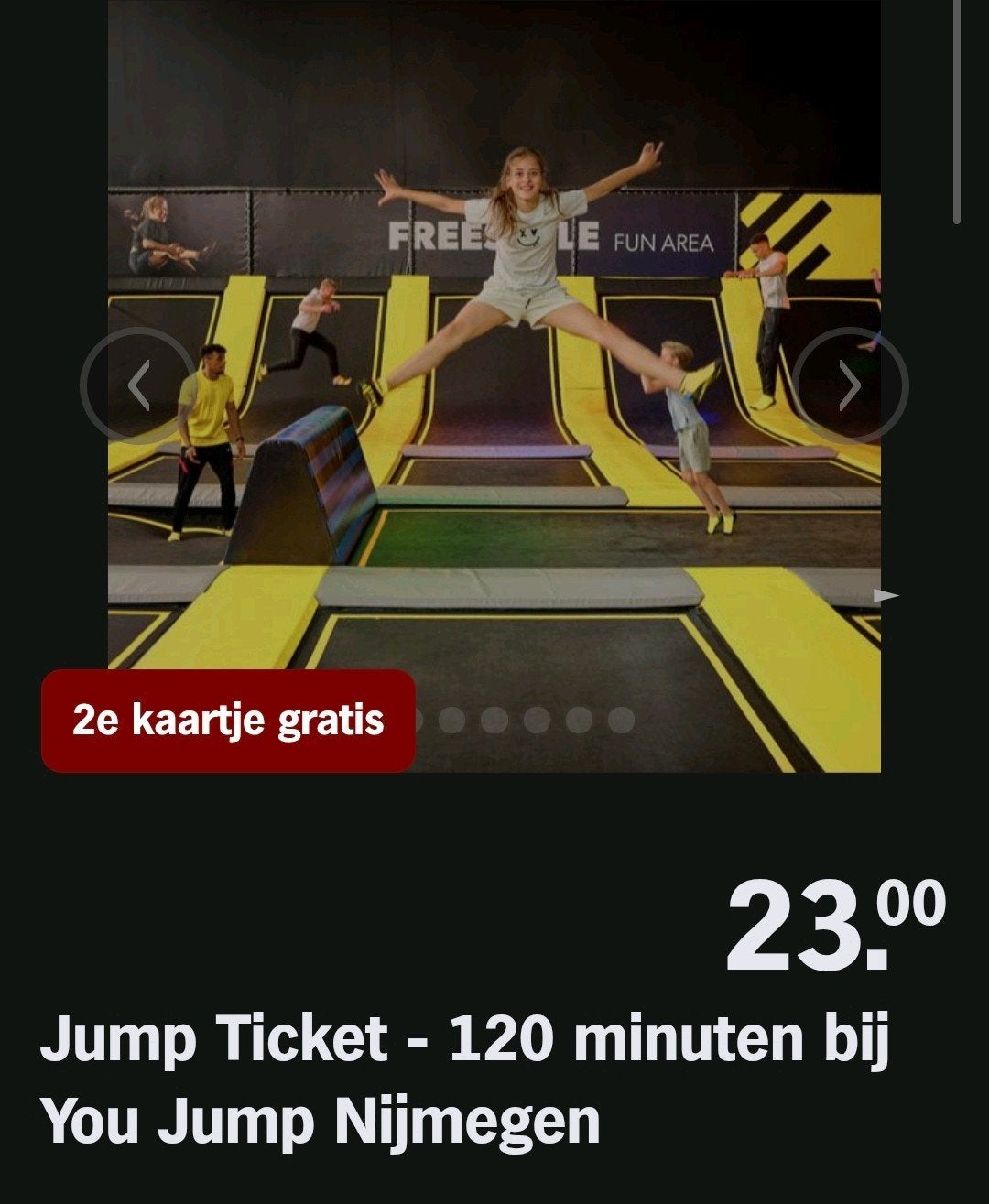 YOU JUMP NIJMEGEN ♡ 2e kaartje gratis (AH SPAARKAARTEN), Tickets en Kaartjes, Overige soorten