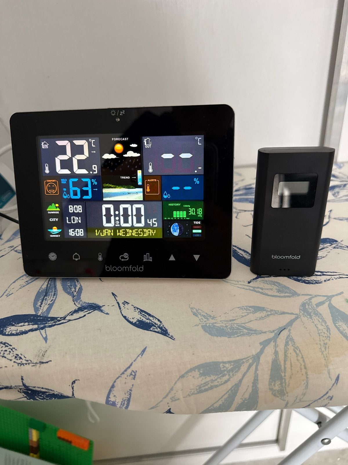 Bloomfeld Weerstation met Buitensensor, Audio, Tv en Foto, Weerstations en Barometers, Ophalen of Verzenden, Zo goed als nieuw