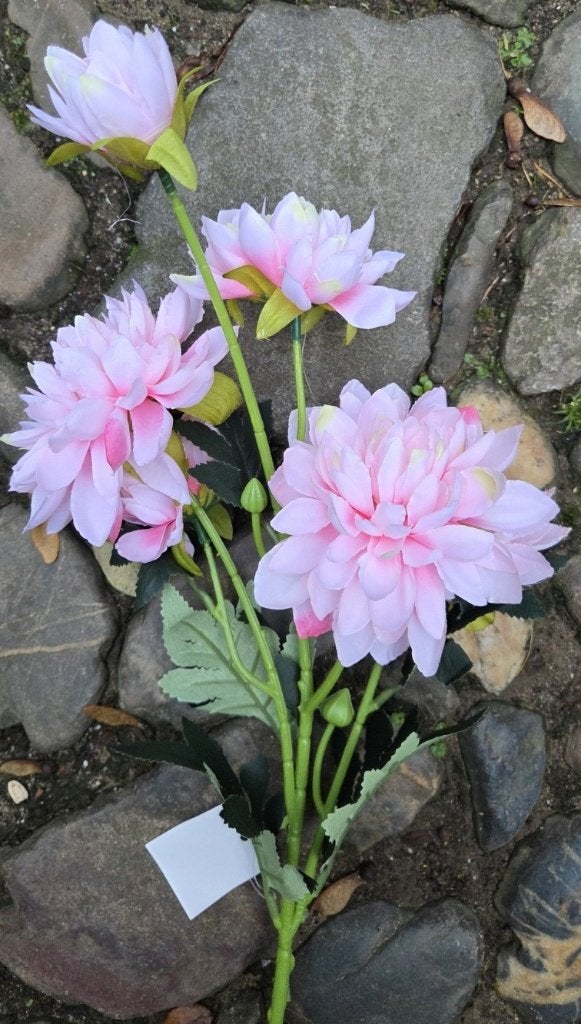 DAHLIA - KUNST - 6 BLOEMEN PER TAK, Ophalen of Verzenden, Nieuw