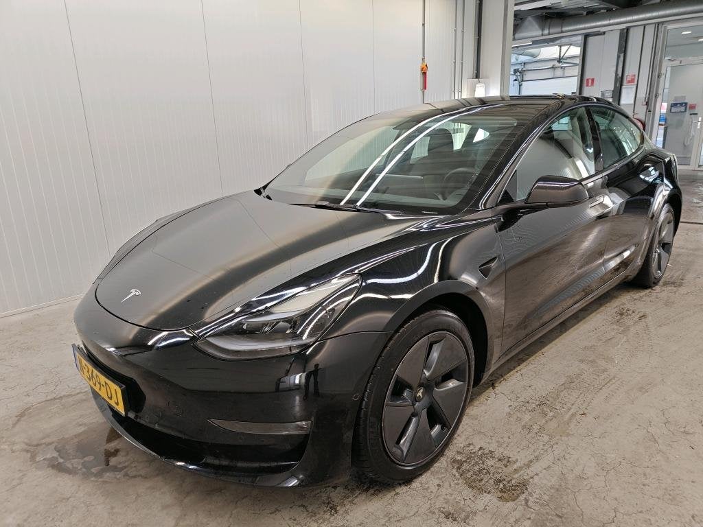 Tesla Model 3 Long-Range AWD 351pk 75 kWh 93.9% SoH FACELIFT, Auto's, Automaat, Gebruikt, Zwart, Zwart