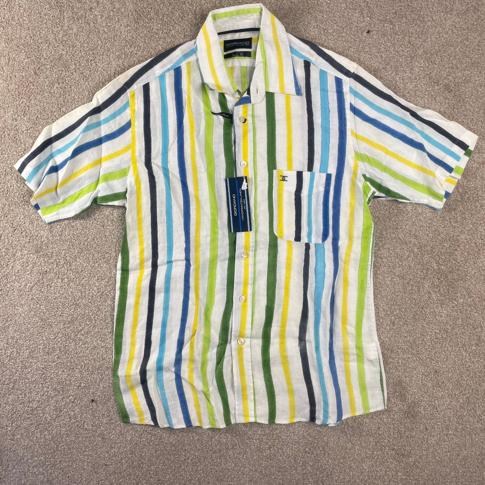 Giordano overhemd shirt gestreept NIEUW maat L, Verzenden, ., Nieuw, .