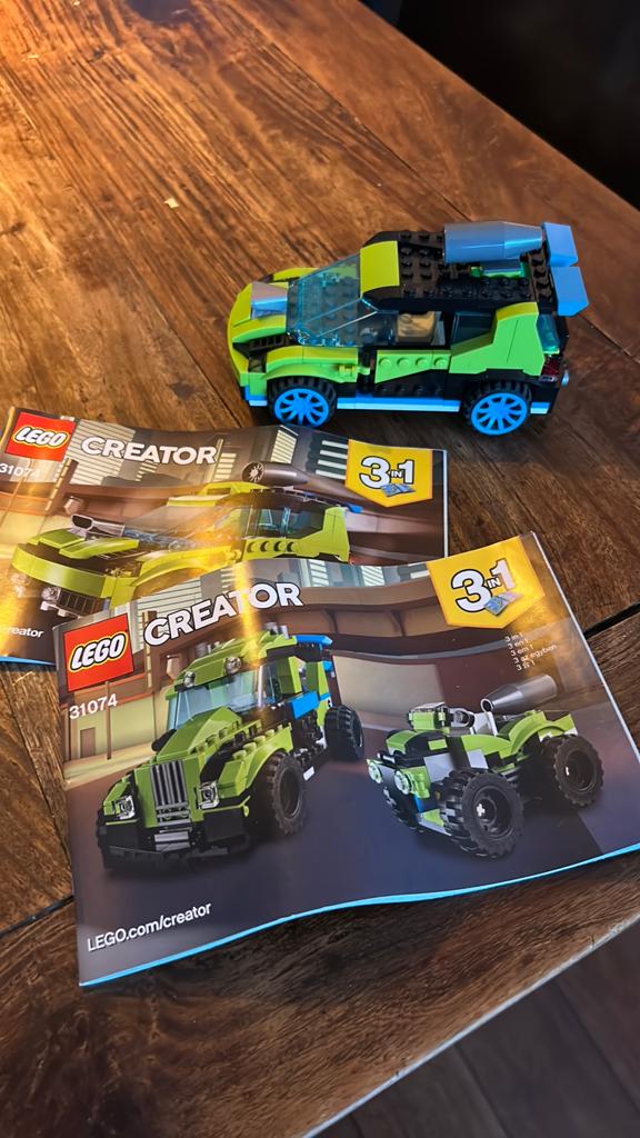 Lego Creator 31074 Raket Rally Auto 3-in-1, Ophalen, Lego, Zo goed als nieuw, Compleet