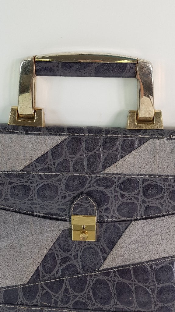 Vintage handtas of aktetasje dames, krokodillenleer. 7A7, Sieraden, Tassen en Uiterlijk, Tassen | Damestassen, Tweedehands verkoop