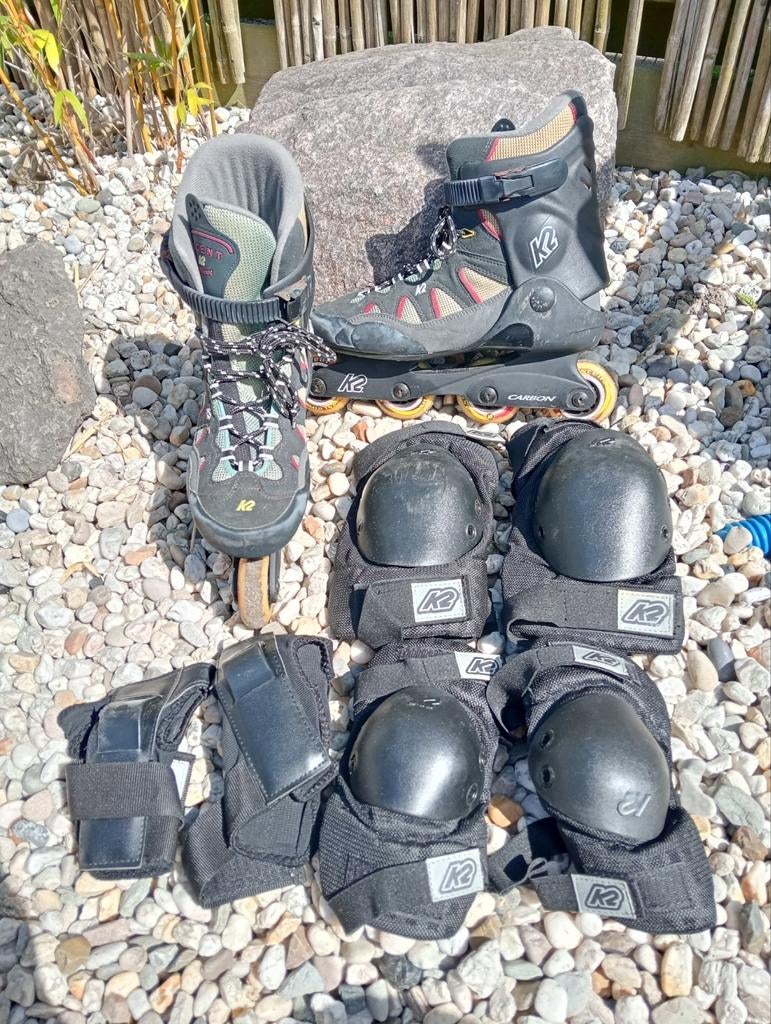 K2 Inline Skates met Beschermset - Maat 43,5, Ophalen, K2, Gebruikt, Heren