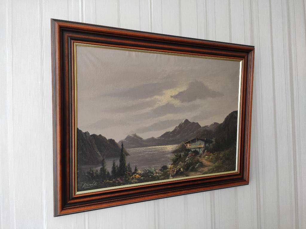 Landschap Schilderij door Oswald - zonder lijst, Antiek en Kunst, Kunst | Schilderijen | Klassiek, Ophalen of Verzenden