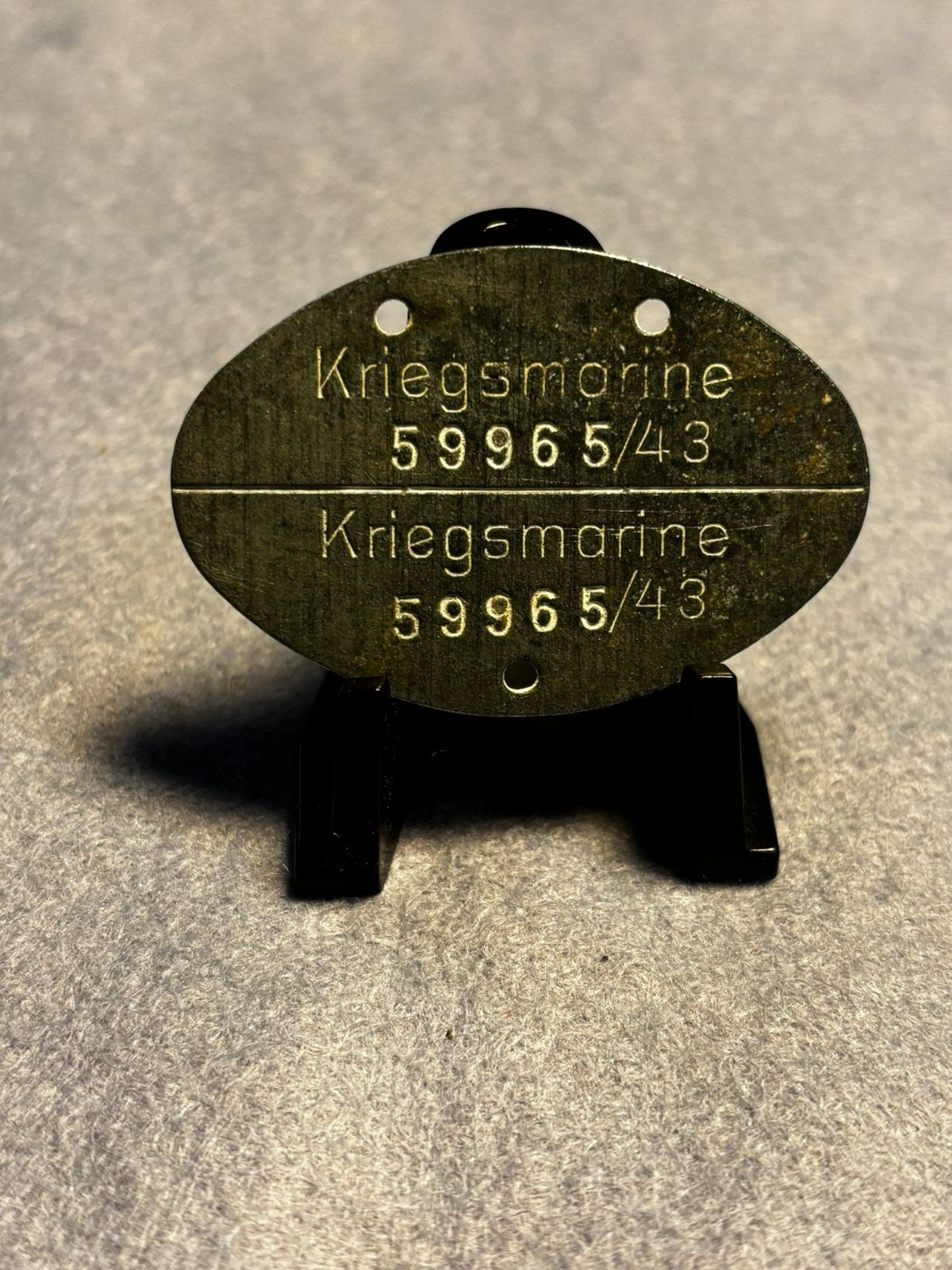 Kriegsmarine EKM zink, Verzamelen, Ophalen of Verzenden, Marine, Duitsland, Embleem of Badge