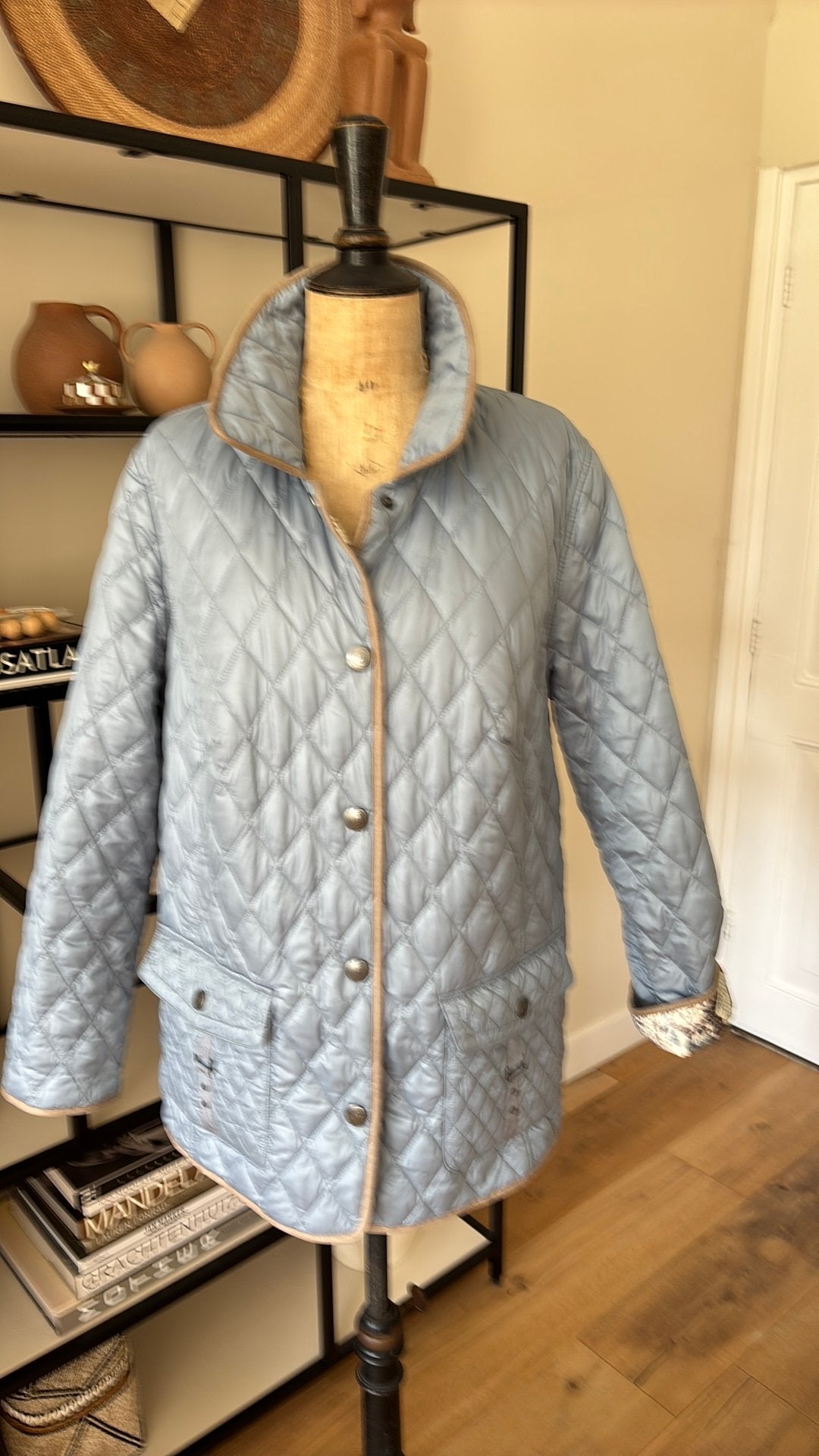 Barbara Lebek zomer jas lichtblauw zgan D46, Kleding | Dames, Ophalen of Verzenden, Zo goed als nieuw, Maat 46/48 (XL) of groter