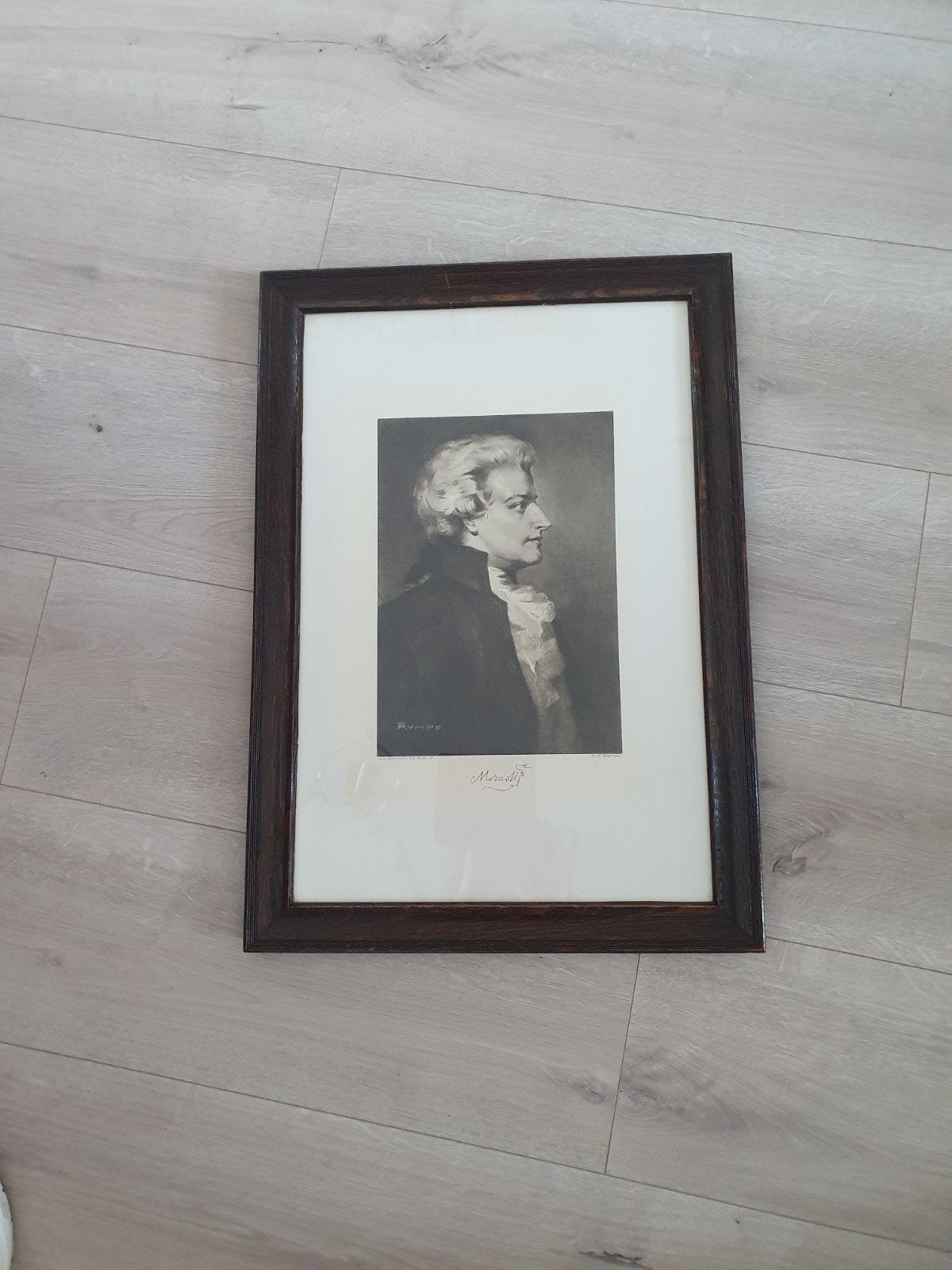 Ingelijste afbeelding van Mozart door Georg Gerlach & Co, Antiek en Kunst, Kunst | Schilderijen | Klassiek, Ophalen, Portret of Personen