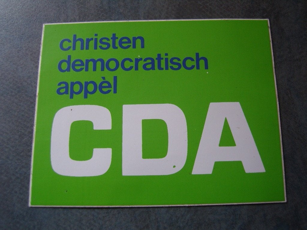 sticker politiek CDA christen democratisch appèl, Ophalen, Zo goed als nieuw