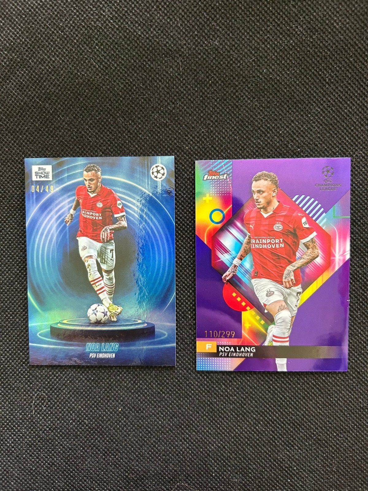 Twee Noa Lang PSV voetbalkaartjes, Ophalen of Verzenden, Zo goed als nieuw, Plaatje