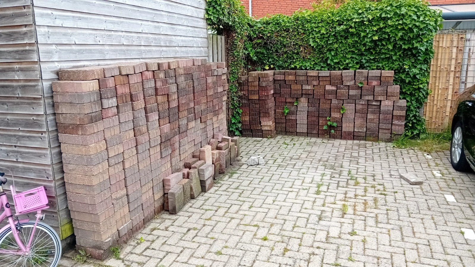 Gratis stenen. Blijven in verband en door dikte extra sterk., Ophalen