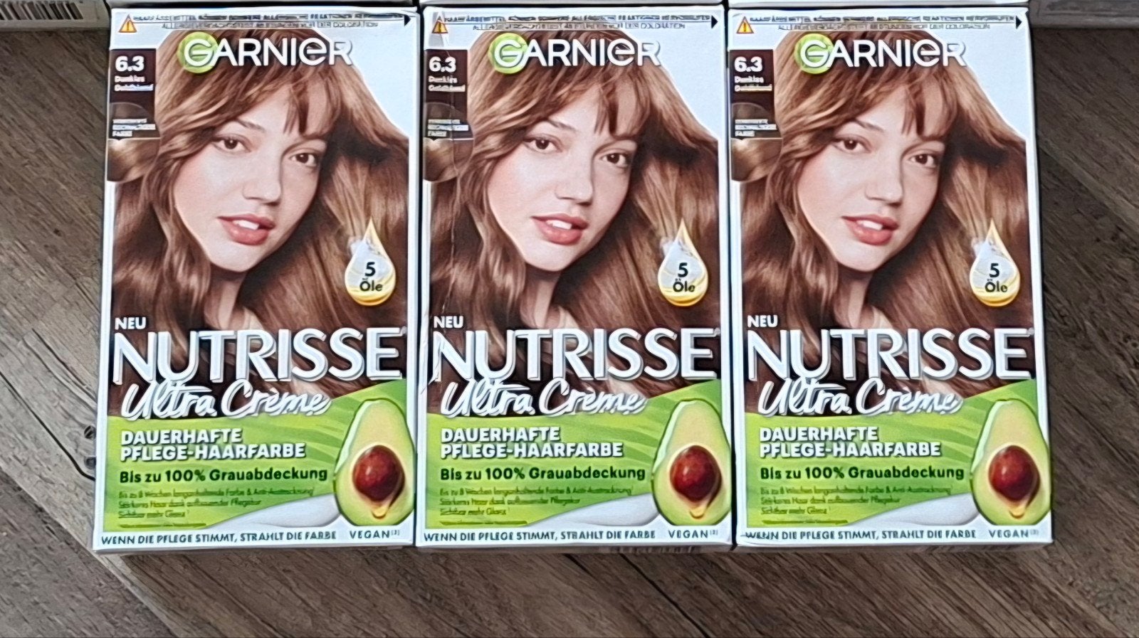 NIEUW! 3x Garnier Nutrisse 6.3 haarverf, Ophalen of Verzenden, Nieuw, Overige typen