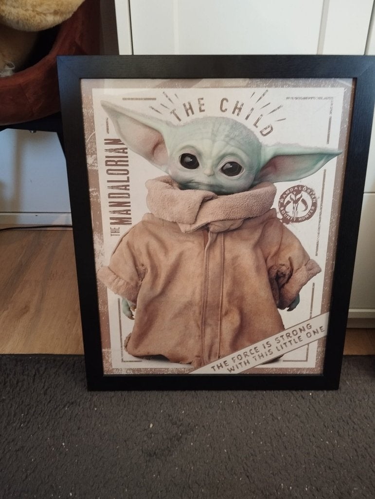 Star Wars The Mandalorian Grogu Poster, Verzamelen, Ophalen, Zo goed als nieuw, Boek of Poster