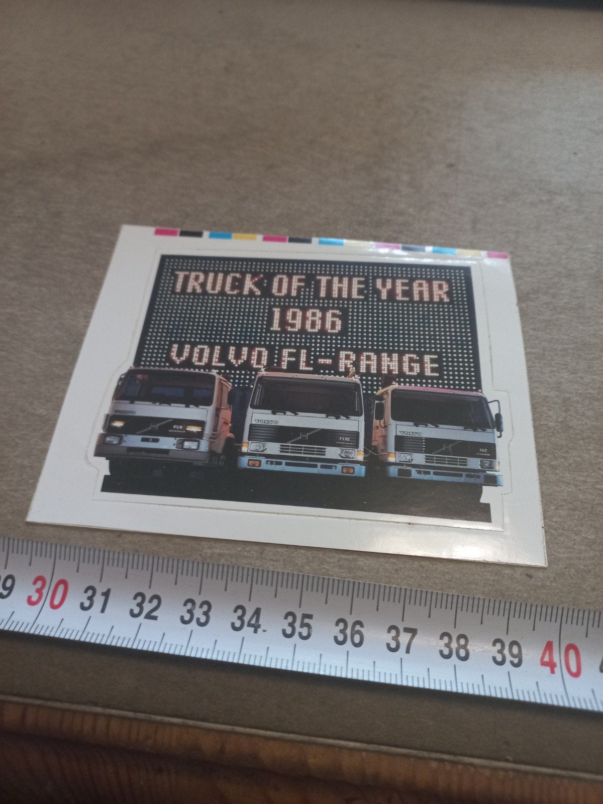 Sticker: Truck of the Year 1986 Volvo FL-Range, Verzamelen, Ophalen of Verzenden, Gebruikt
