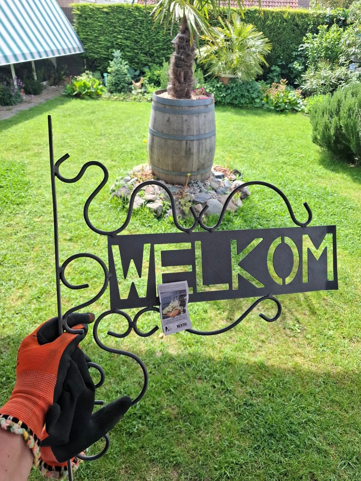 Welkomstbord 3 stuks met haken voor plantenhangers, Ophalen of Verzenden, Nieuw