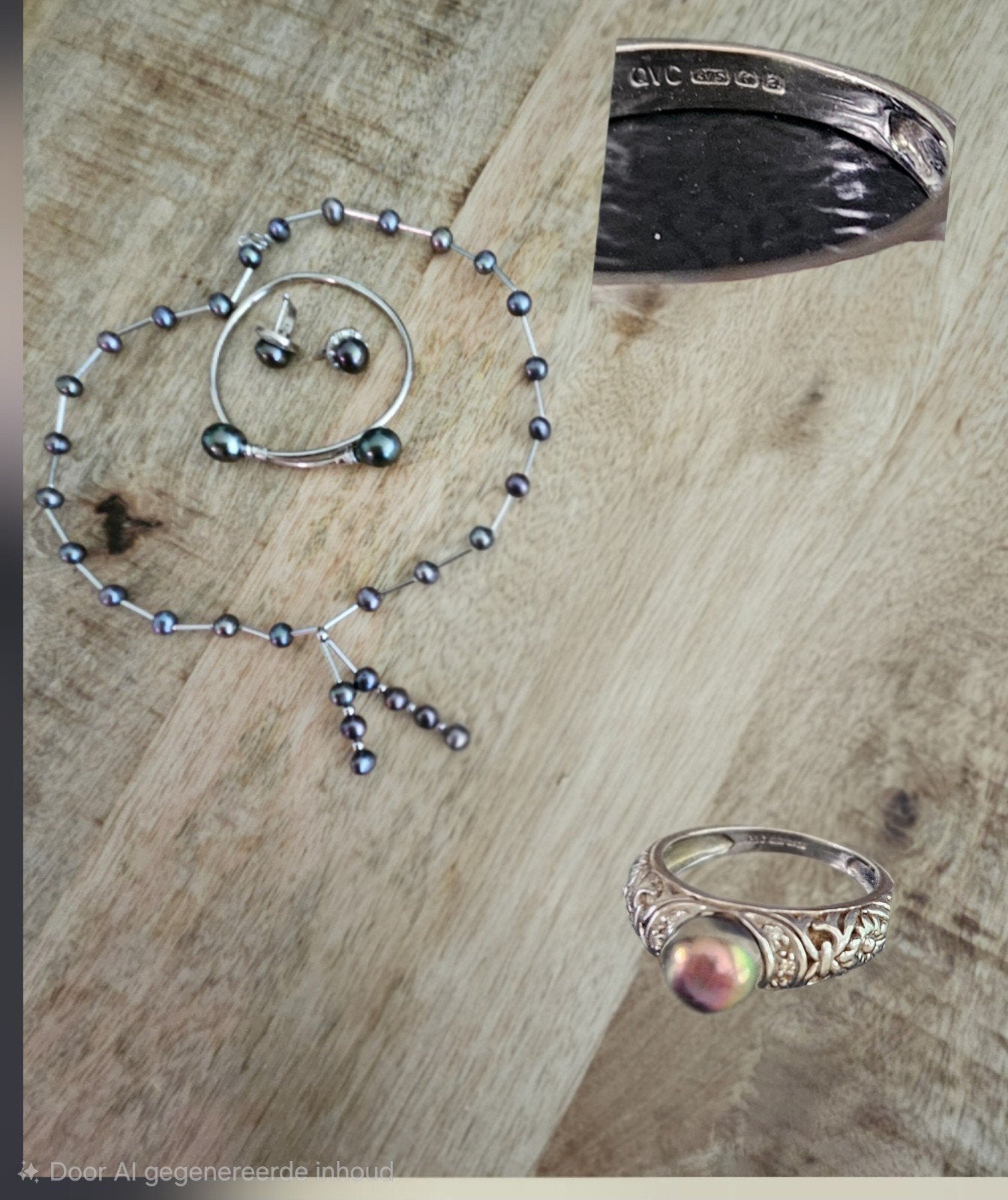 Sieraden, Sieraden, Tassen en Uiterlijk, Kettingen, Verzenden, Zo goed als nieuw, Grijs, Zilver